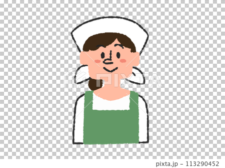 スーパーの店員のイラスト スーパーの店員のイラスト 113290452