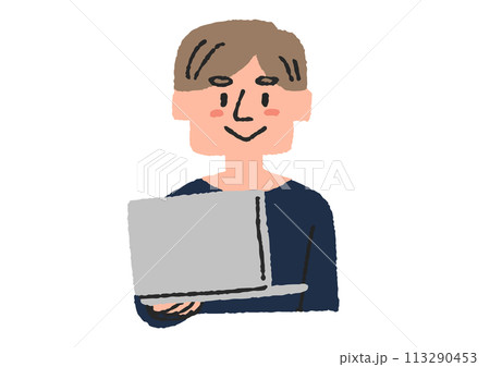 パソコンを使ったお仕事をする人のイラスト 113290453