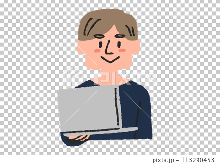 パソコンを使ったお仕事をする人のイラスト 113290453