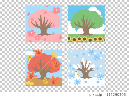 四季風景插圖集 113290506