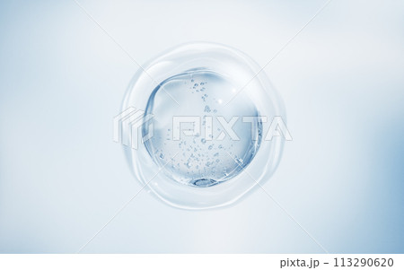 Transparent blue liquid bubble, 3d rendering. Transparent blue liquid bubble, 3d rendering. 113290620