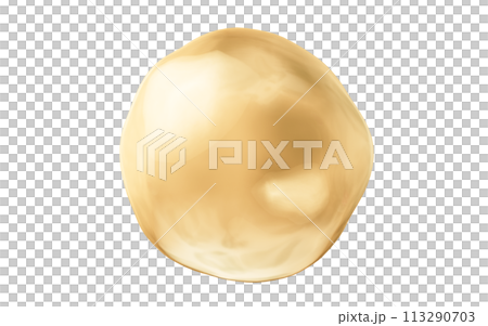 Isolated golden soft liquid bubble, 3d rendering. Isolated golden soft liquid bubble, 3d rendering. 113290703