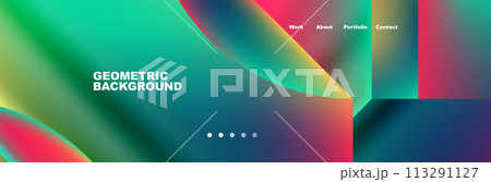 Glassmorphism geometric abstract background. Vector Illustration For Wallpaper, Banner, Background, Card, Book Illustration, landing page Glassmorphism geometric abstract background. Vector Illustration For Wallpaper, Banner, Background, Card, Book Illustration, landing page 113291127