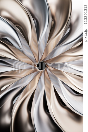 Metallic golden curve geometry background, 3d rendering. Metallic golden curve geometry background, 3d rendering. 113291312