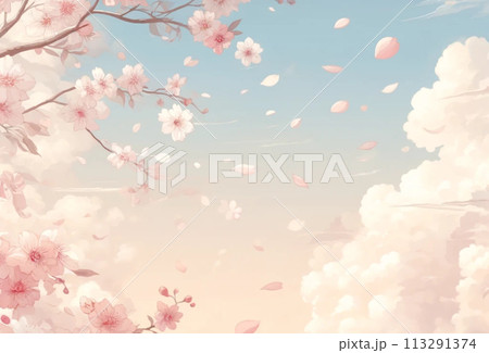 桜のある風景 113291374