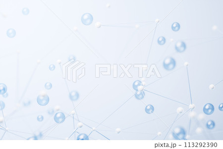 Molecule with biology concept background, 3d rendering. 113292390