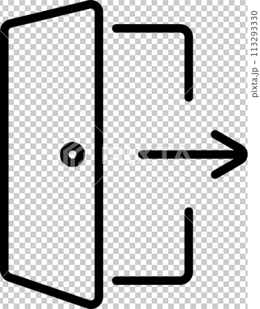 Door icon for logging out Door icon for logging out 113293330