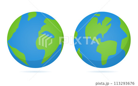 earth or globe flat design 113293676