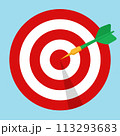 target with dart flat design 113293683