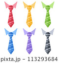 ties or neckties flat design 113293684