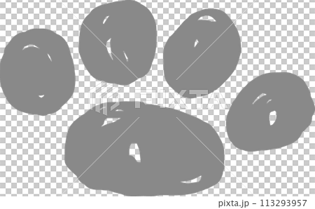 犬の足跡　グレー 113293957