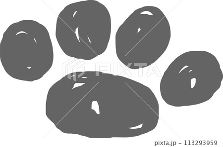 犬の足跡 グレー 犬の足跡 グレー 113293959