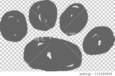 犬の足跡 グレー 犬の足跡 グレー 113293959