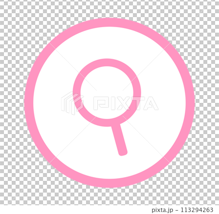 Simple pink search mark Simple pink search mark 113294263