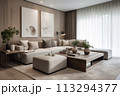 Modern Neutral-Toned Living Room 113294377