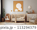Modern Nursery with Abstract Art 113294379