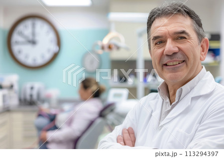 Friendly Dentist in Clinic Friendly Dentist in Clinic 113294397