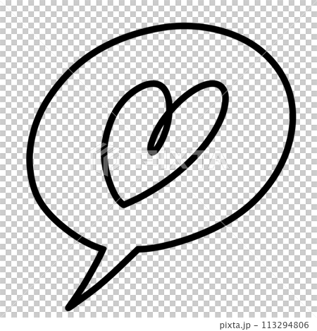 心型說話泡泡 心型說話泡泡 113294806