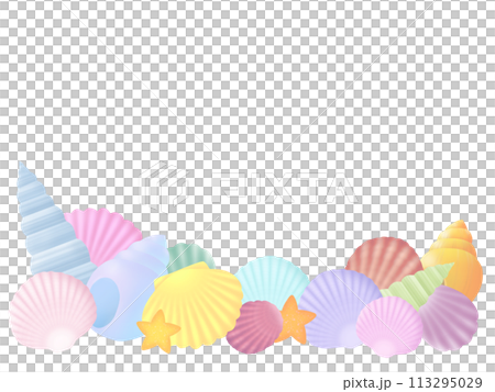 Seashell background E-1 (PNG) 113295029