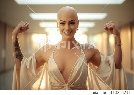 Cancer cell, carcinoma, disease, dangerous illness, recovery from chemotherapy, joy in life, morale boosting, harmful cell destruction treatments, dna, uncontrolled nuclear cell division. 113295291