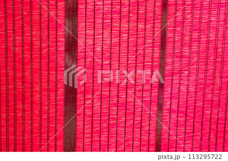 Red color sun shade net bugs pests protecting prevent agriculture farm plant field Red color sun shade net bugs pests protecting prevent agriculture farm plant field 113295722