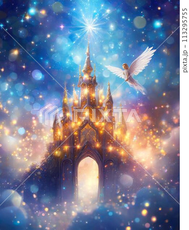 輝く星と夜空 輝く星と夜空 113295755