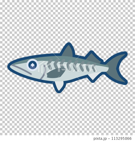 Illustration of a cute barracuda Illustration of a cute barracuda 113295866