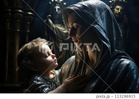 Virgen del Carmen, Blessed Virgin Mary, Our Lady Nossa Senhora do Carmo, mother of God in the Catholic religion, Madonna, religion faith Christianity Jesus Christ, saints holy. 113296915