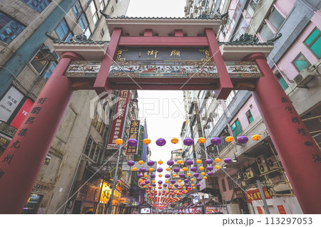 a Temple Street night market, Hong Kong April 3 2024 113297053