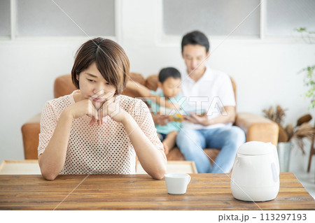 主婦　孤独　悩み　 113297193