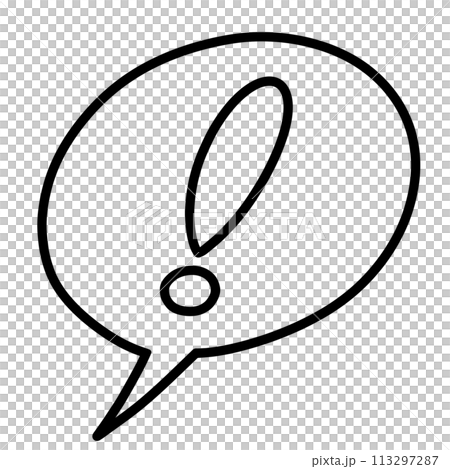 Surprise mark speech bubble 113297287