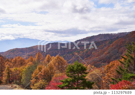 長野県茅野市 国道152号からの景色 長野県茅野市 国道152号からの景色 113297689