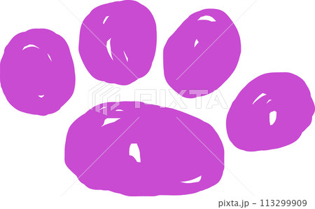 紫色の肉球 113299909