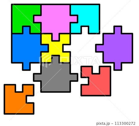 ピースやブロックを組み合わせて組み立てるパズル 113300272