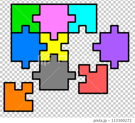 ピースやブロックを組み合わせて組み立てるパズル 113300272