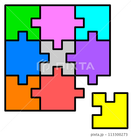 ピースやブロックを組み合わせて組み立てるパズル 113300273