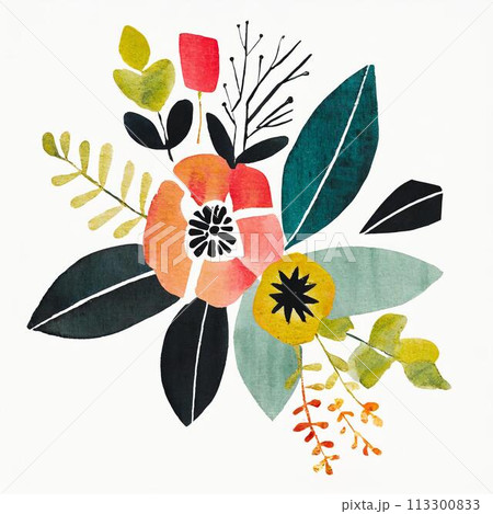 赤い椿の花 113300833