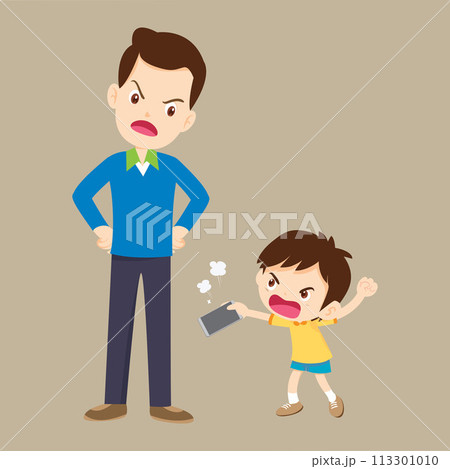 parent angry to kid addicted phone 113301010