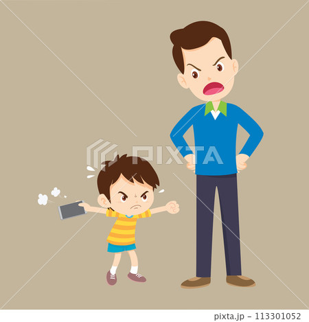 parent angry to kid addicted phone parent angry to kid addicted phone 113301052