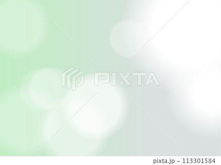 光ぼけとグリーンと灰色と白色のグラデーション背景素材 113301584