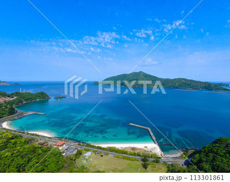 奄美大島 宇検村 タエン浜 空撮 奄美大島 宇検村 タエン浜 空撮 113301861