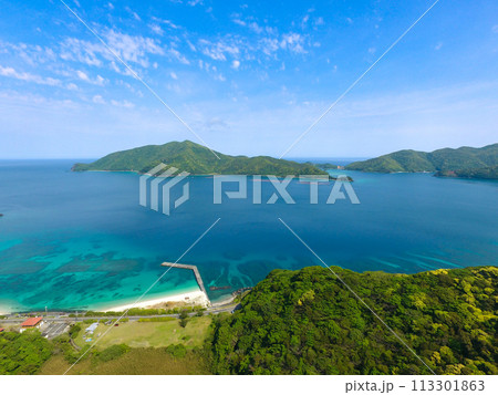 奄美大島 宇検村 タエン浜 空撮 奄美大島 宇検村 タエン浜 空撮 113301863
