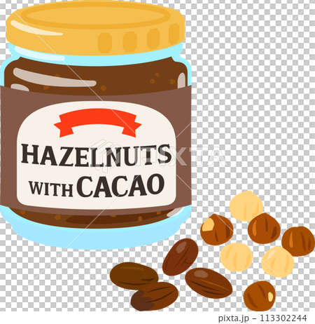 Hazelnut spread with cocoa Hazelnut spread with cocoa 113302244