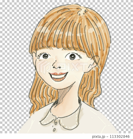 [Character illustration] Face type_Cute 113302846
