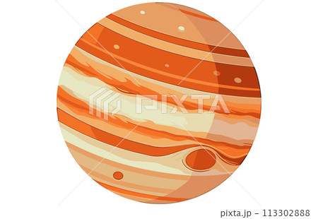 Jupiter planet space illustration, Jupiter planet vector Jupiter planet space illustration, Jupiter planet vector 113302888