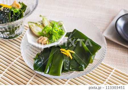 昆布の刺身と薬味 昆布の刺身と薬味 113303451