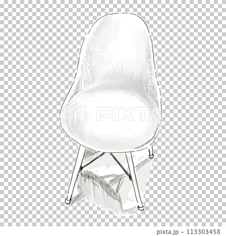 [Mono Illustration] Chairs (monochrome) 113303458