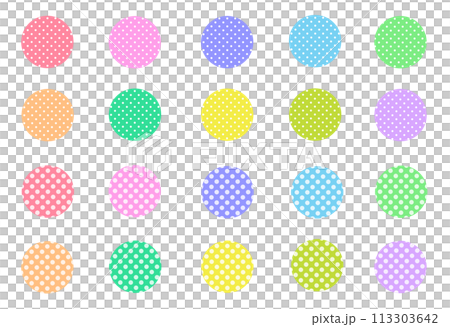 Colorful dot icon set 113303642