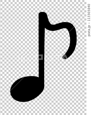 シンプルな音符のアイコンイラスト素材 113303840