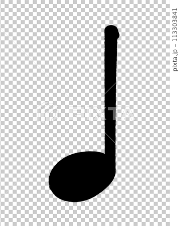 シンプルな音符のアイコンイラスト素材 113303841